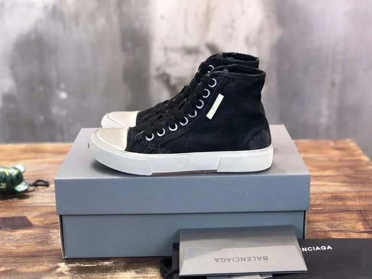 View 2 of BALENCIAGA MEN’S PARIS HIGH TOP TRAINERS IN BLACK – BB210