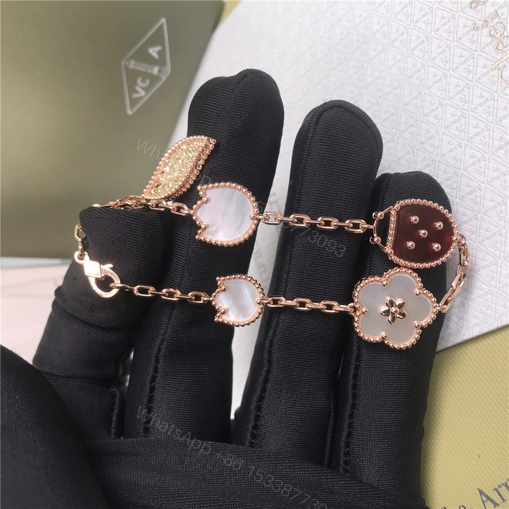 View 4 of VCA Lucky Spring Bracelet 5 Motifs Rose Gold VCARP7RR00