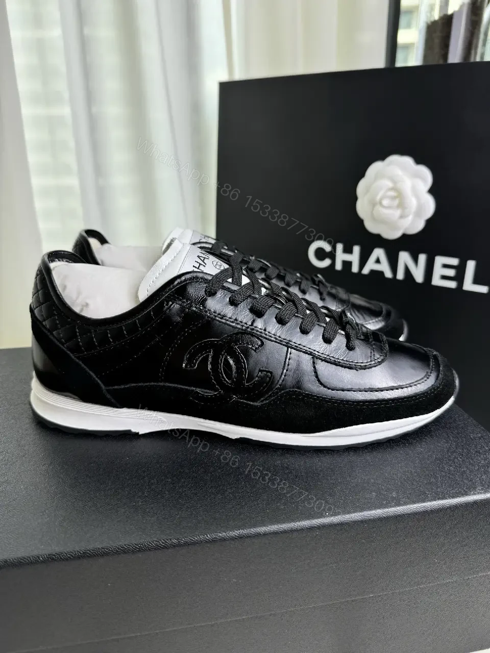 View 8 of Chic Black Leather Trainer — Luxury Comfort, Subtle Logo