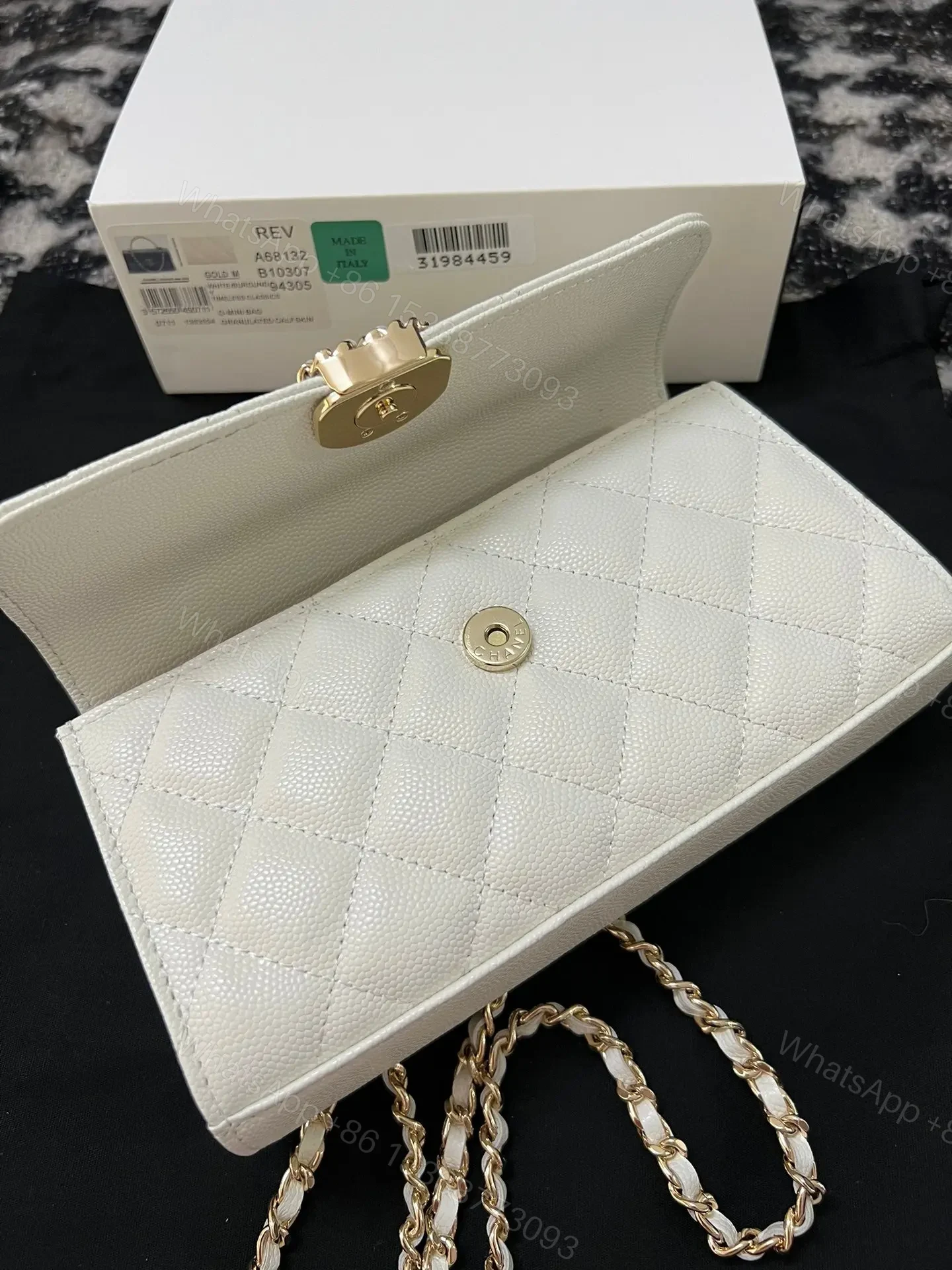 View 6 of CHANEL KELLY 23P CLUTCH WITH CHAIN GOLD HARDWARE