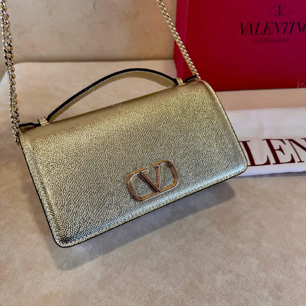 View 9 of Metallic Shine Crossbody in Luxe Style - Compact Night Bag
