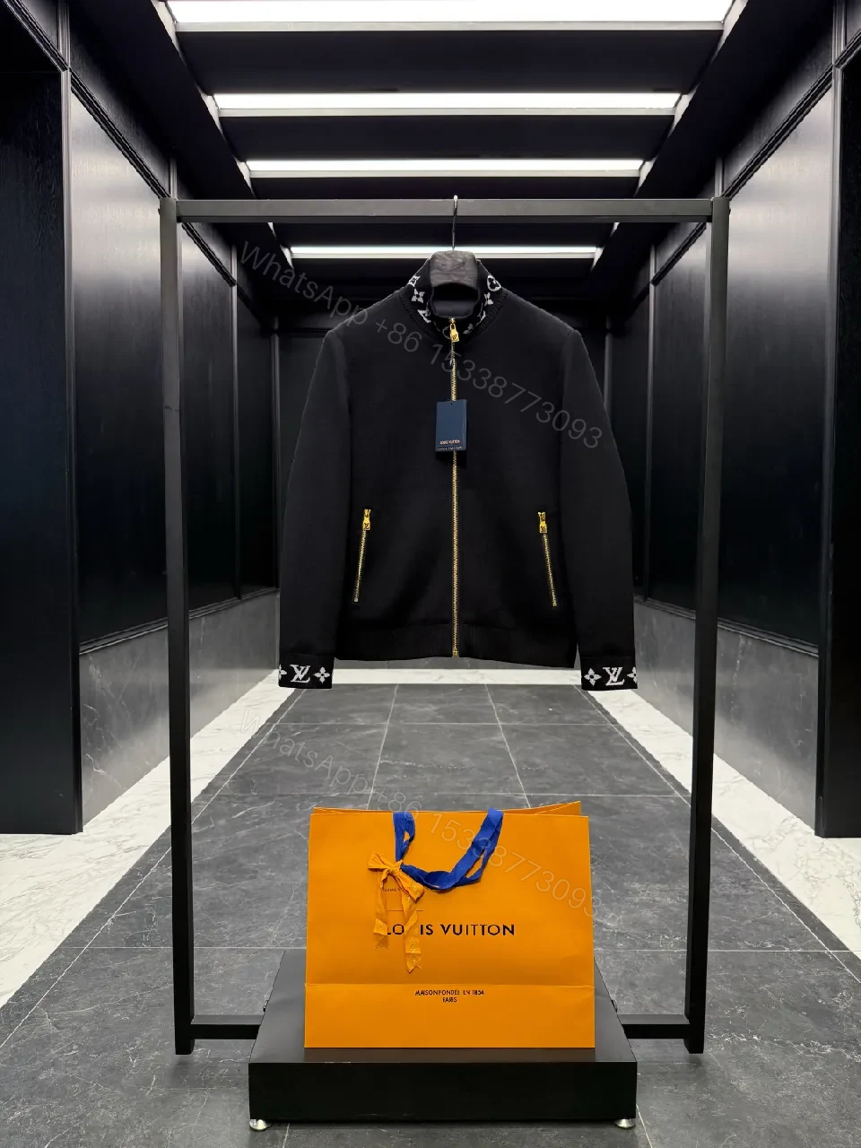 Black Cotton-Nylon Coach Jacket | Modern Luxe, Signature Details — view 1