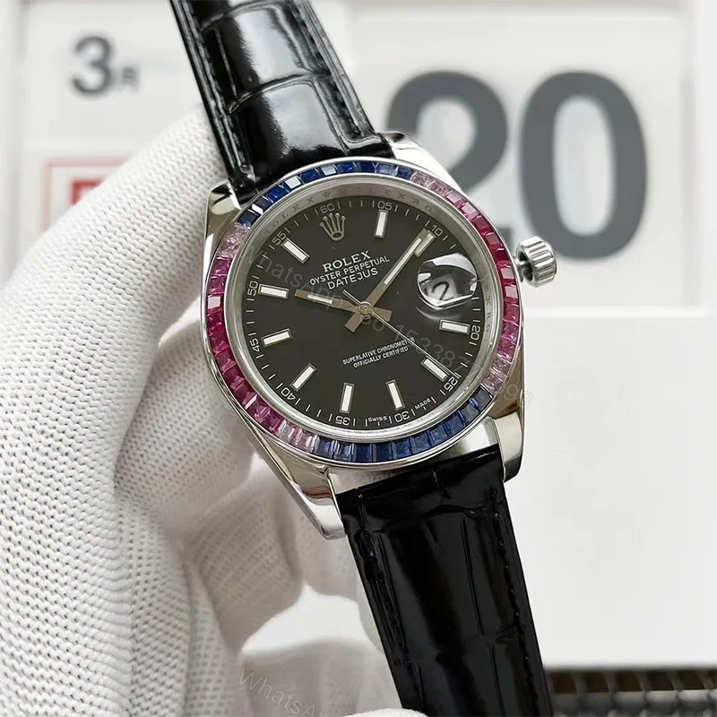 View 3 of Rolex Oyster Perpetual Datejus Black Dial Ruby Around 40Mm