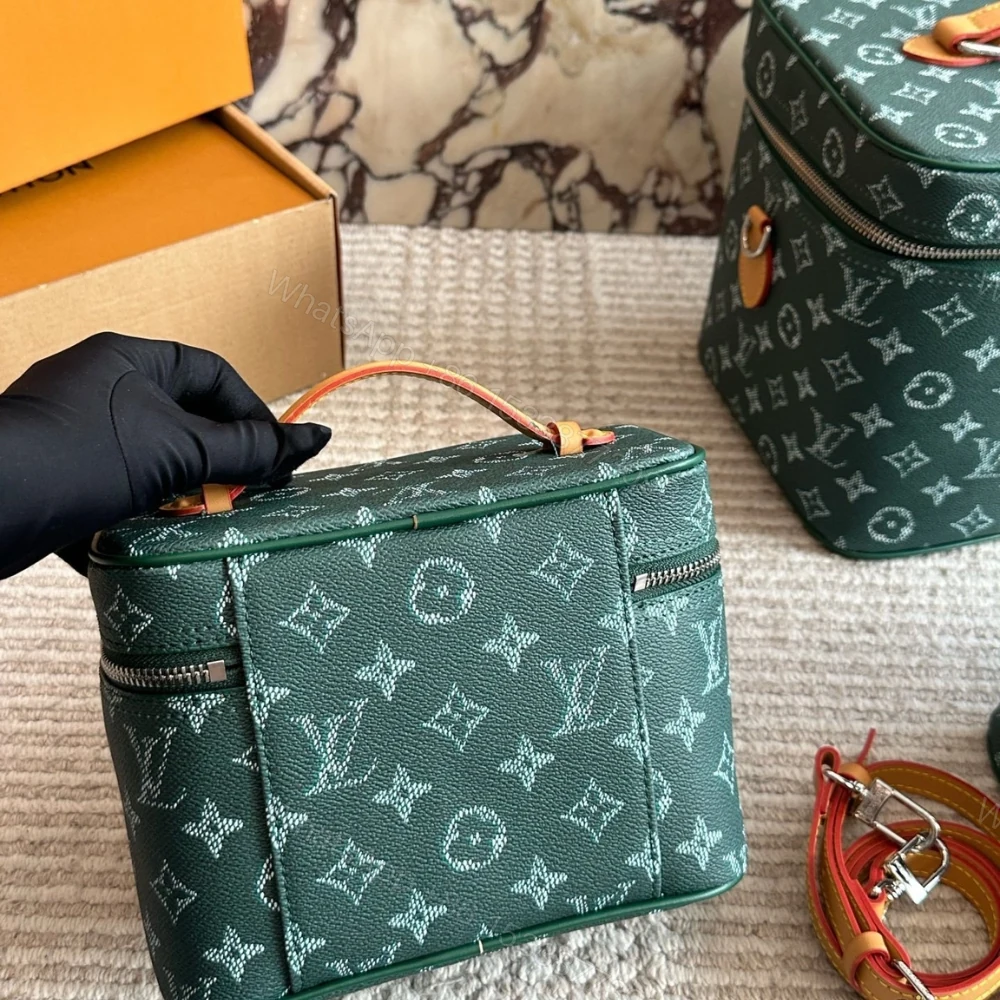 View 3 of Louis Vuitton Nice Mini Green Toiletry Bag 20cm