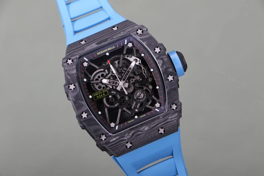 View 3 of Richard Mille RM35-01 NTPT Carbon Fiber RMUL3 White Gemstone Suspension Watch RM35-CARBON-WGS3