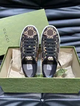 View 4 of GUCCI TENNIS 1977 SHOES SNEAKERS IN EBONY/BEIGE – GC279
