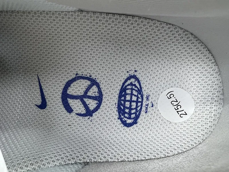View 9 of White/Blue Premium Leather Air Force 1 Low - Minimal Luxe Sneakers