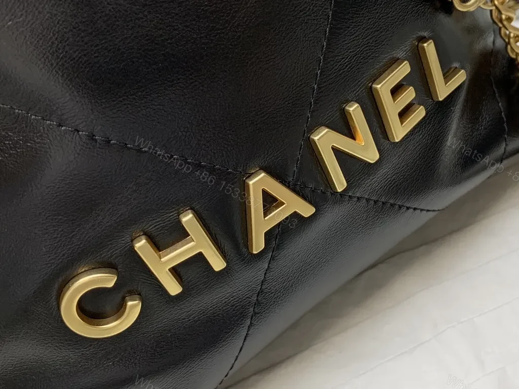 View 9 of Chanel-Inspired Black Quilted Mini Bag with Gold Chain