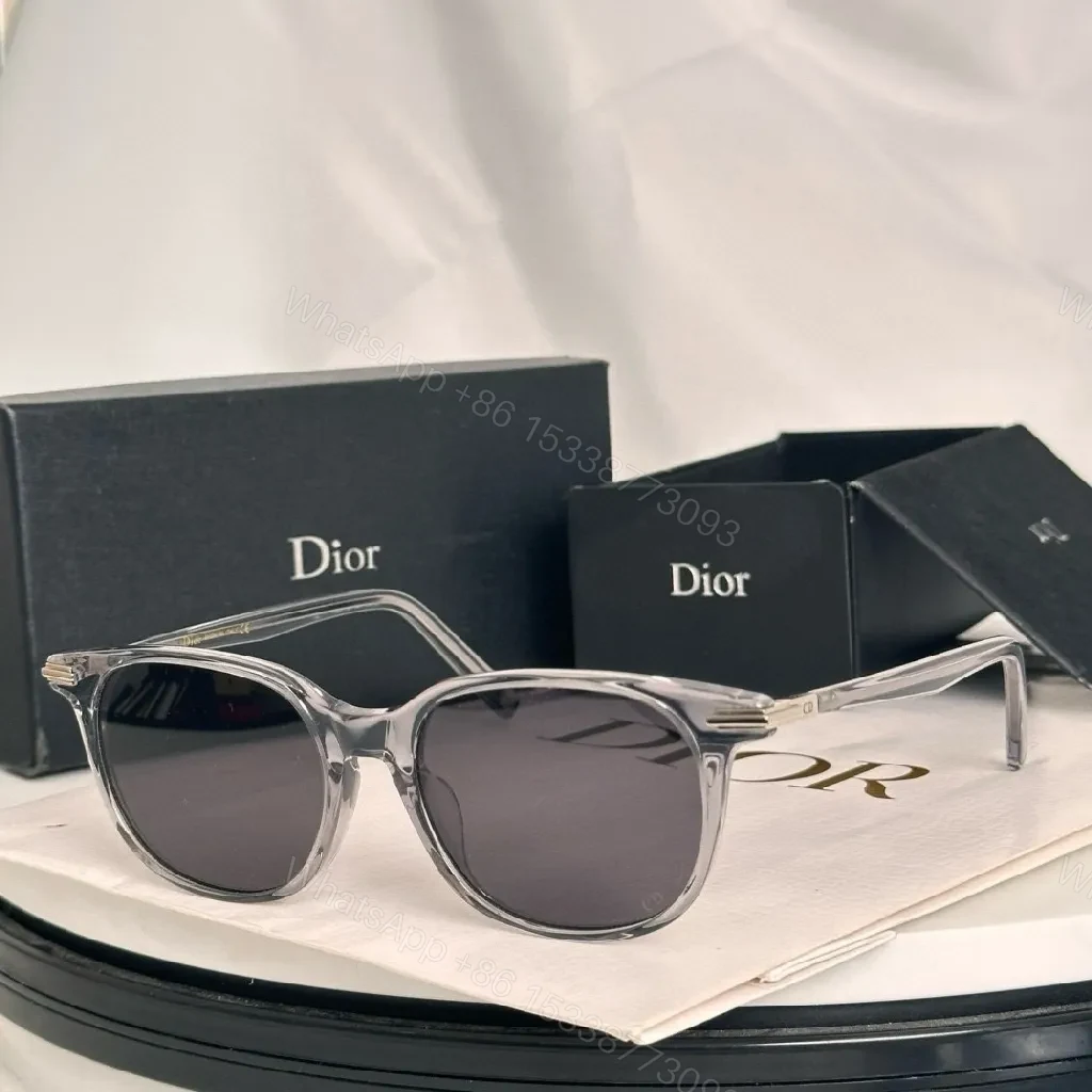 View 8 of White Frame Sunglasses: Dior Interior Logo, Ultra-Comfort Shades
