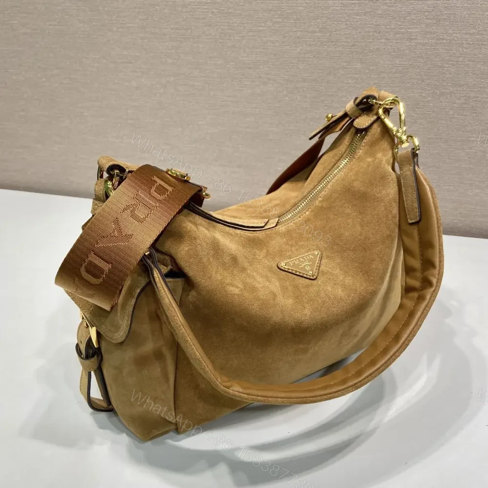 View 3 of 高仿Prada*Explore系列1BC264麂皮單肩包大號棕色免檢版