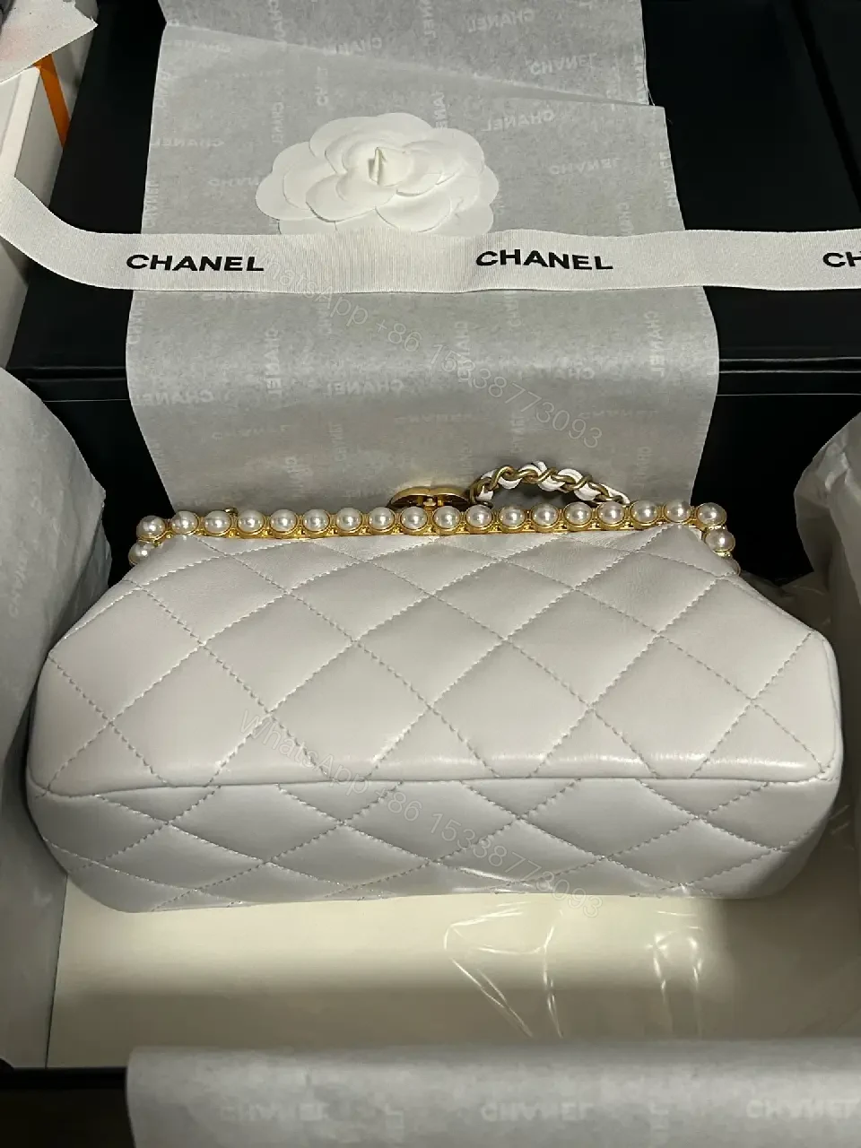View 2 of Pearl-Trim Quilted Mini Bag: Luxe Everyday Charm