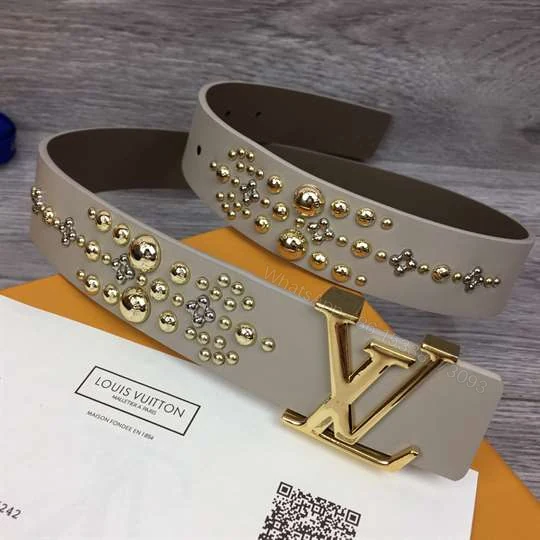 View 6 of LOUIS VUITTON CALF LEATHER LV ICONIC 35MM BELT – B142