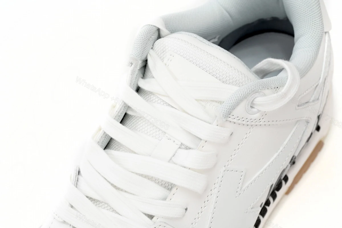 View 13 of OFF-WHITE Out Of Office OOO Low Tops For Walking White Black OMIA189R21 LEA00 20101