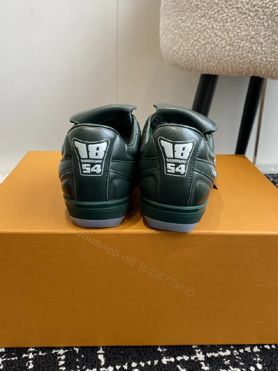 View 6 of Forest Green Quilted Leather Sneakers — Subtle Luxe, City-Ready Comfort