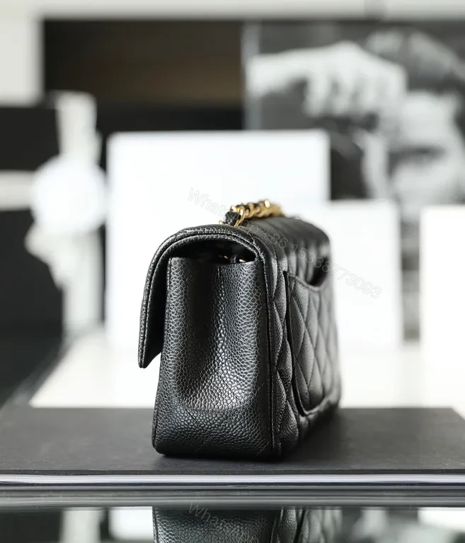 View 3 of Chic Quilted Lambskin Flap Bag: Gold Chain Luxury