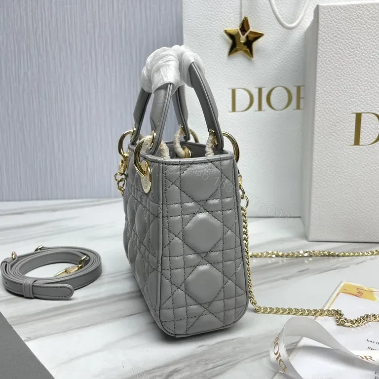 View 4 of Grey Quilted Charm Mini Handbag: Couture-Grade Luxury Bag