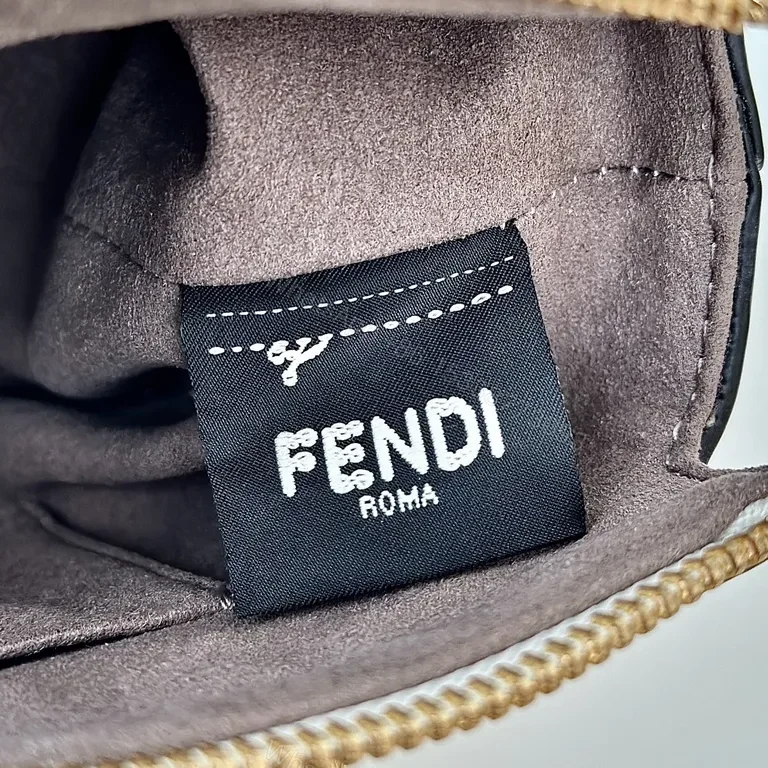 View 8 of Chic Fendi Satchel: White Leather, Logo, Versatile Luxury