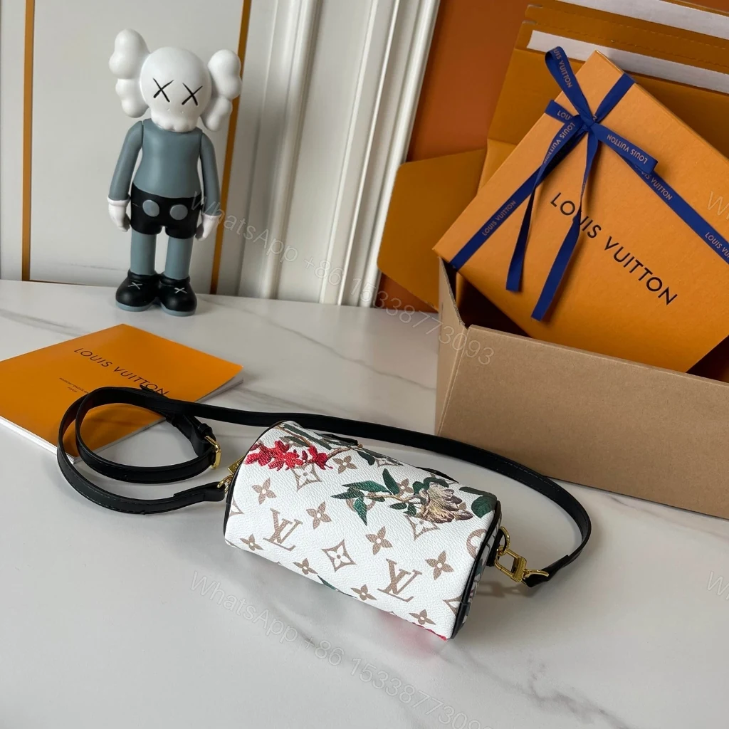 View 5 of Louis Vuitton Nano Speedy Monogram Canvas Dune 16Cm M29149