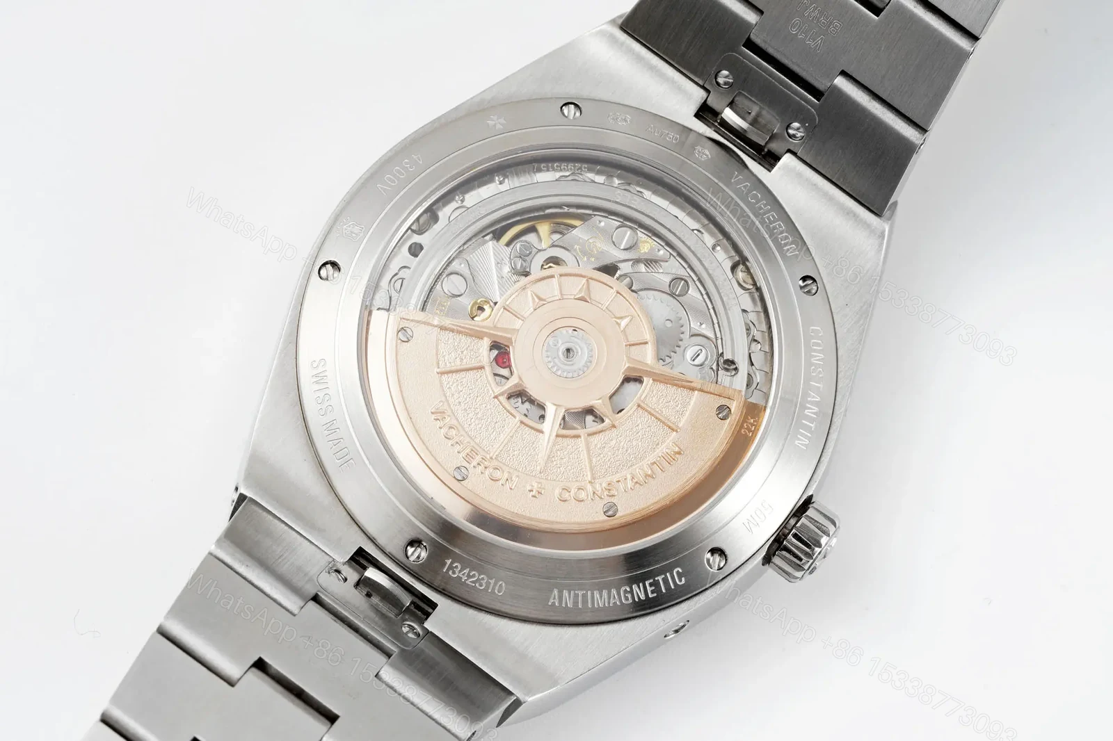 View 8 of GS Factory Vacheron Constantin Overseas Perpetual Calendar 4300V Series Watch – Blue Dial, Stainless Steel Case and Bracelet, Automatic Movement with Moon Phase