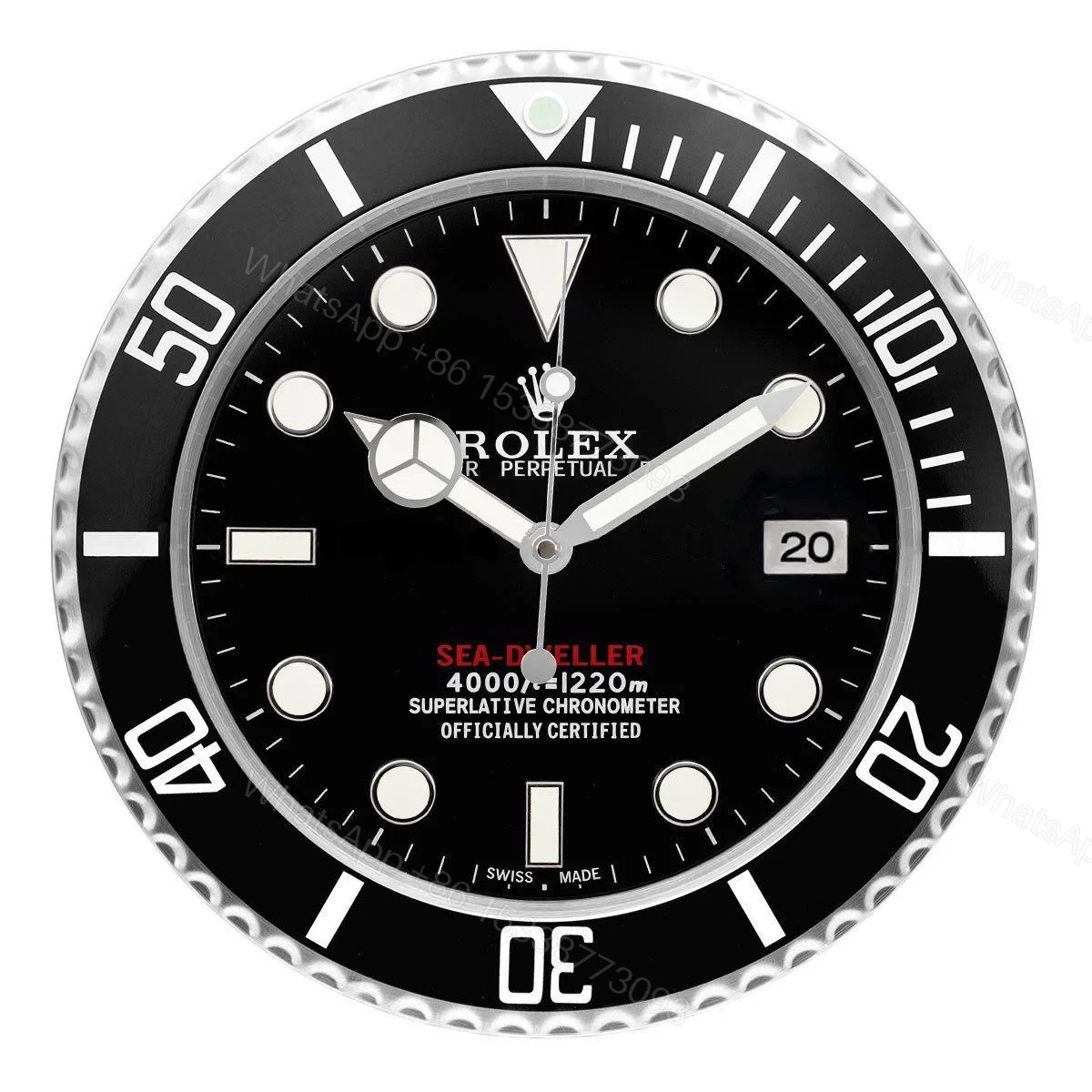 ROLEX WALL CLOCK – SEA-DWELLER ‘RED’ — view 1