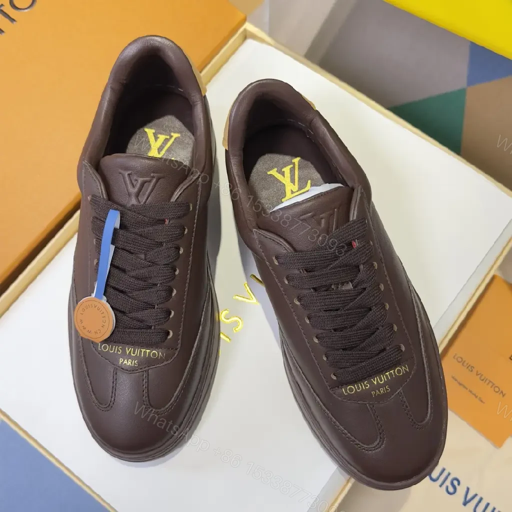 View 8 of Purple Leather Platform Sneaker with Monogram Embossed Sole