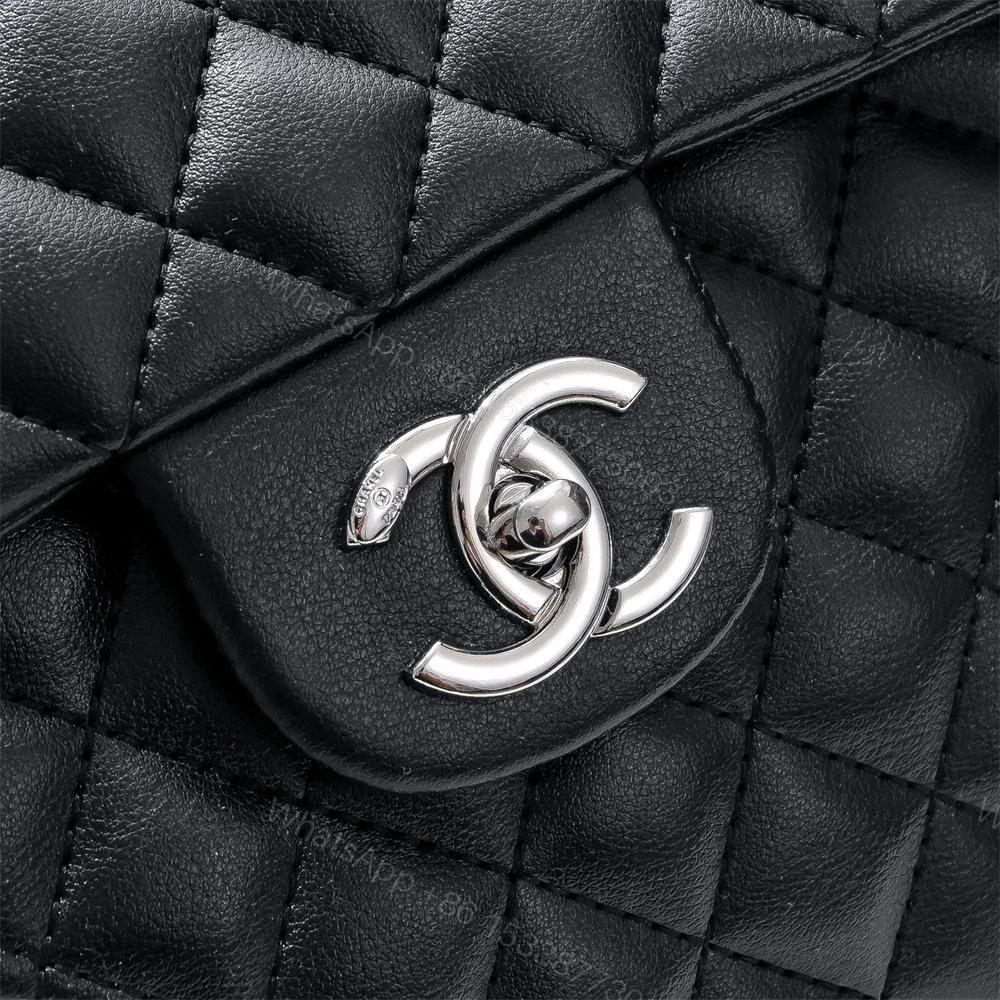 View 2 of CHANEL Black Lambskin Cambon Handbag