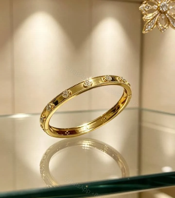 View 8 of Van Cleef Arpels Replica Perlée Clovers Bangle Bracelet TJ621