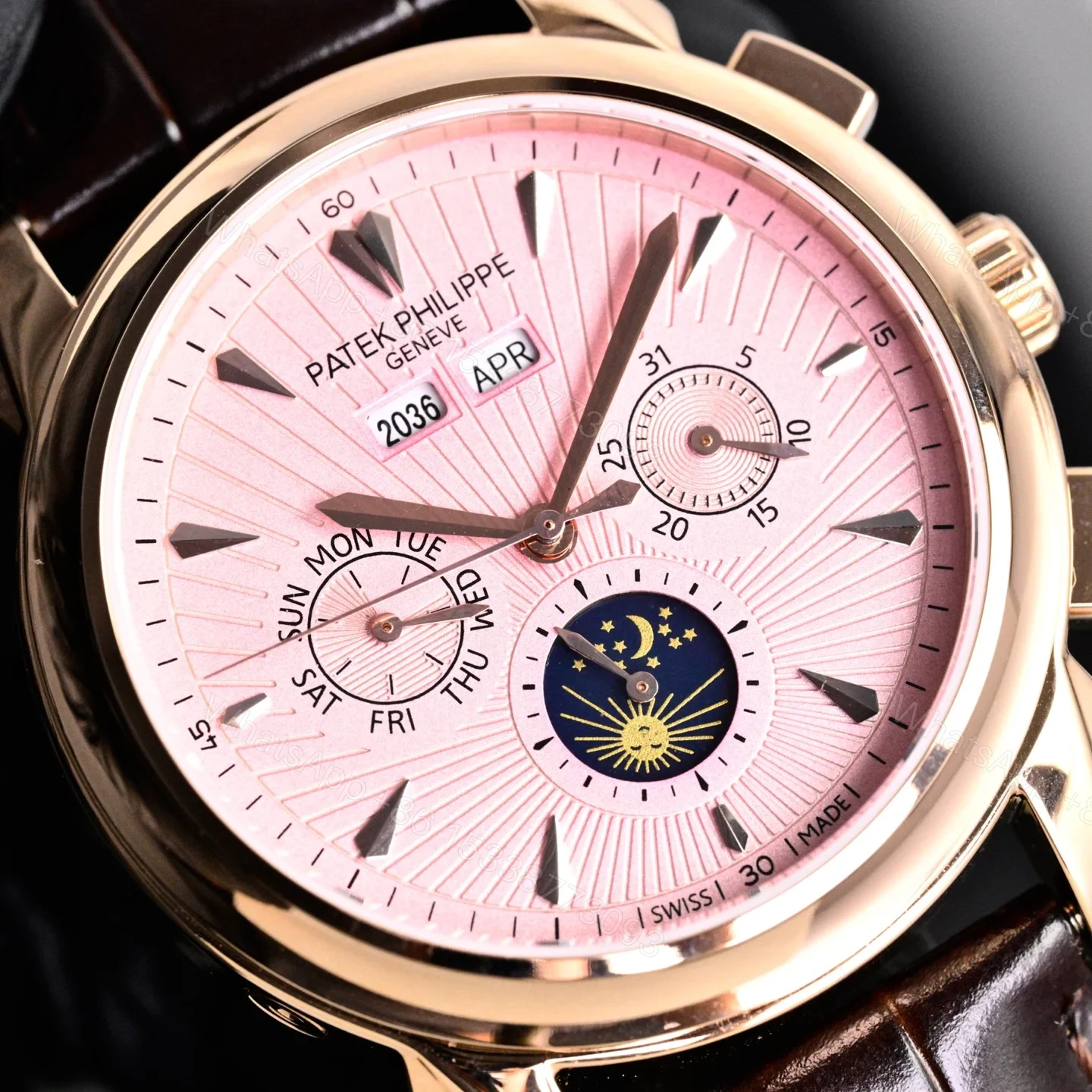 View 3 of Patek Philippe Complicated Functions Men’s Watch 42mm Leather Strap Ultimate Edition TW-PP-COMPLICATION-9100-42