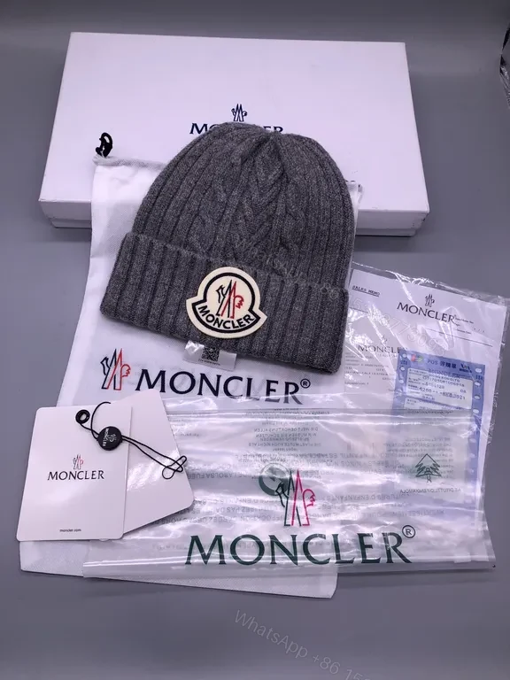 View 5 of Chic Wool Beanie: Luxury Knit with Moncler Badge