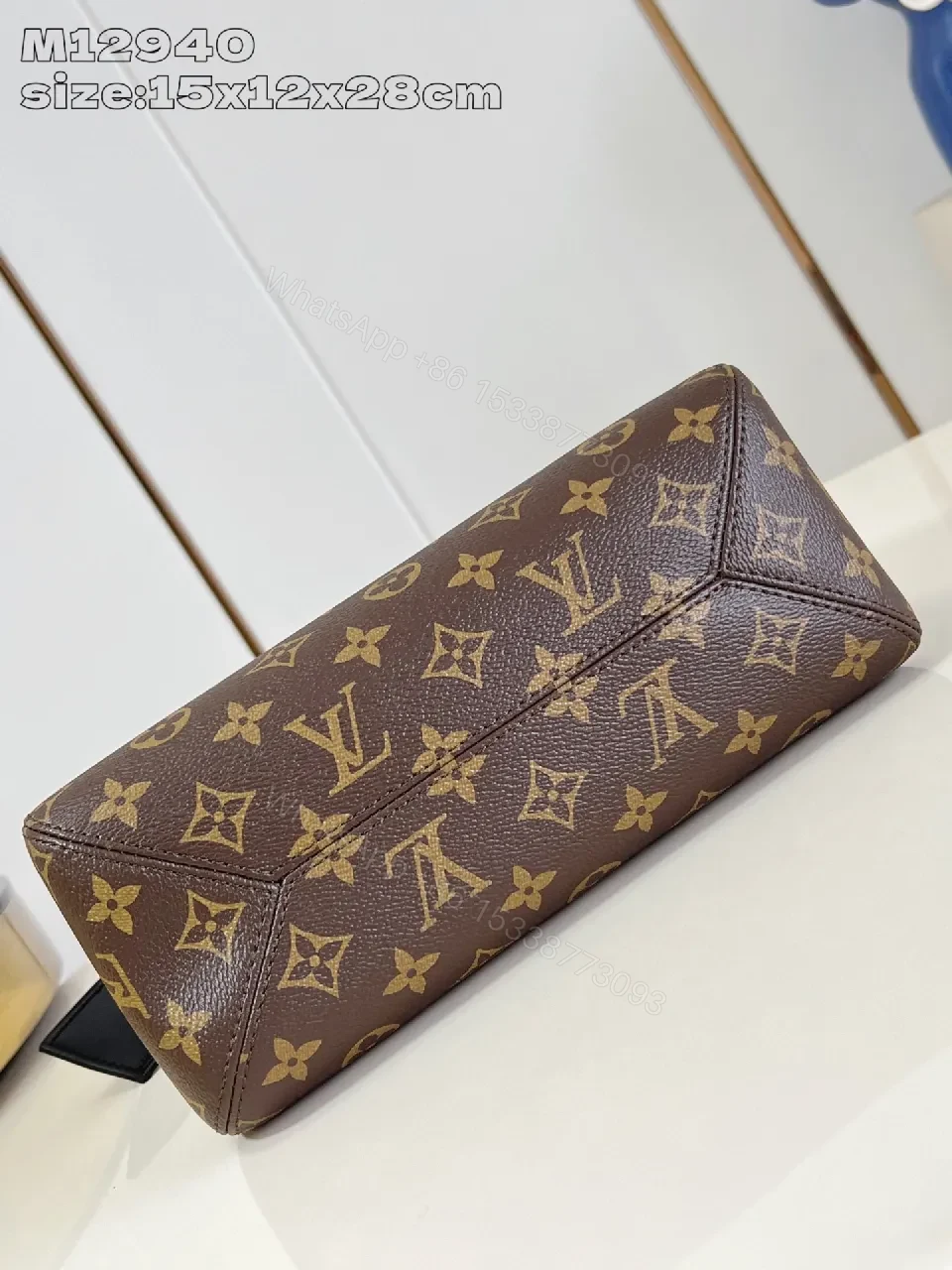 View 6 of Structured Monogram Satchel: Luxe, Modern, Durable Carryall