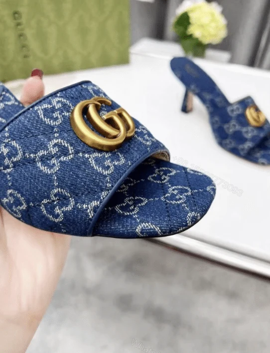 View 6 of Gucci Women’S GG Denim Sandals
