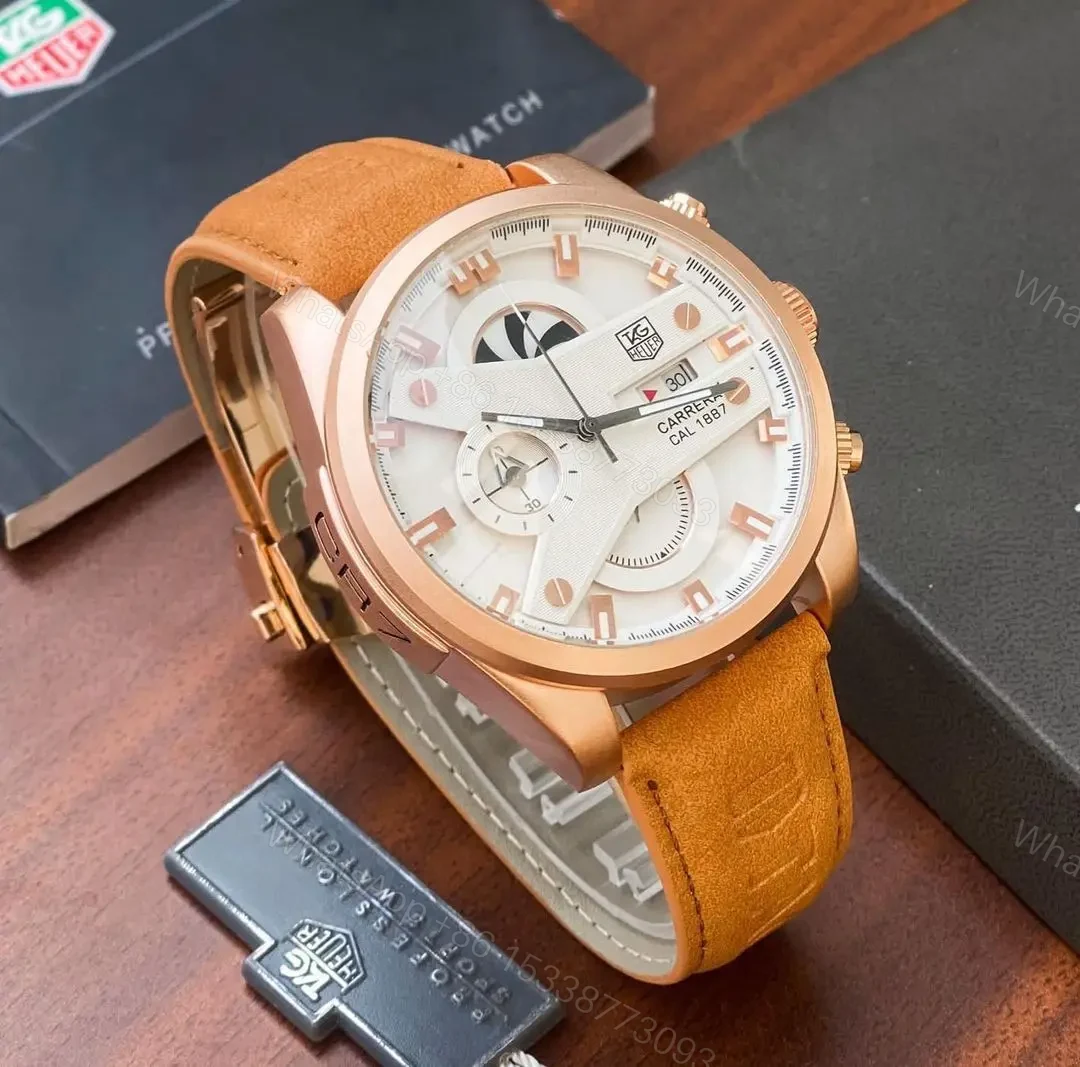 Tag Heuer Dial-White CR7 Quartz’s Chronograph — view 1