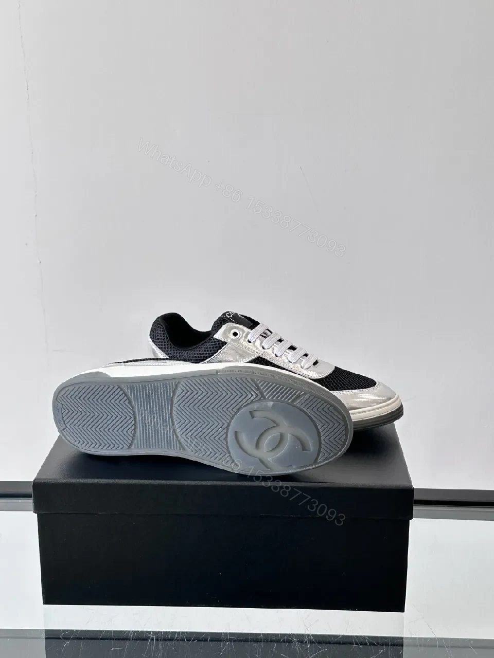 View 9 of Chunky Metallic Sneaker + Leather + Streetwear + Luxe Shine + Sneaker