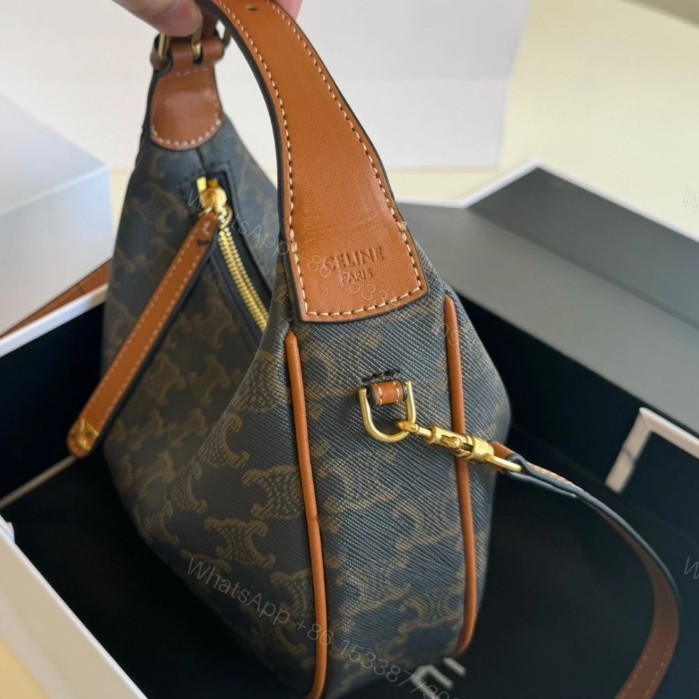 View 5 of CELINE TEEN LULU IN TRIOMPHE CANVAS TAN 20CM 120722FQM 04LU
