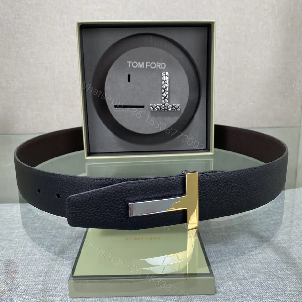 View 2 of Modern Texture Belt: Full-Grain Leather, Bold Buckle Accessory