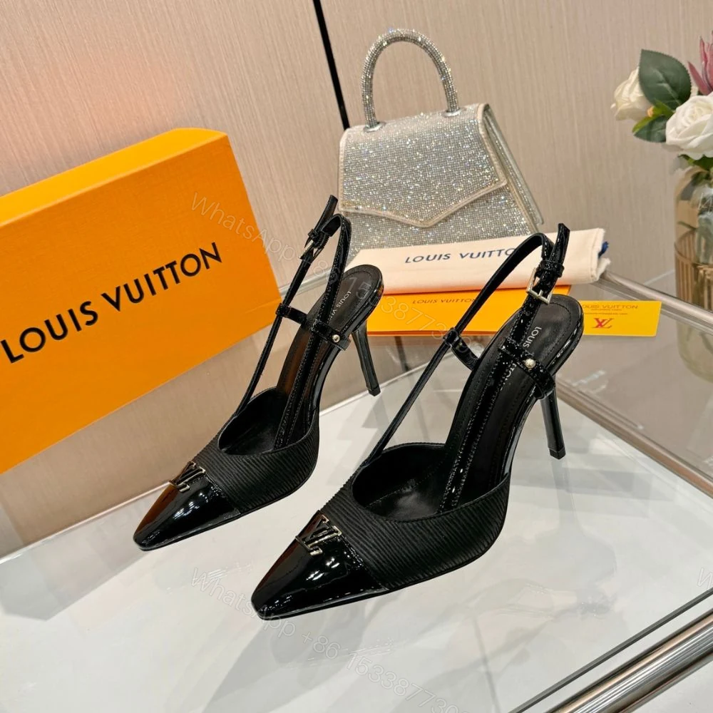 View 4 of Louis Vuitton City Slingback Pump Black 1AITFI