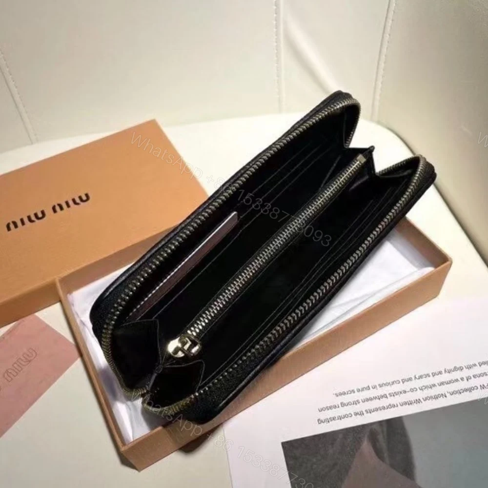 View 5 of MIUMIU MATELASSÉ NAPPA WALLET BLACK 19CM 5ML506 N88 F0002
