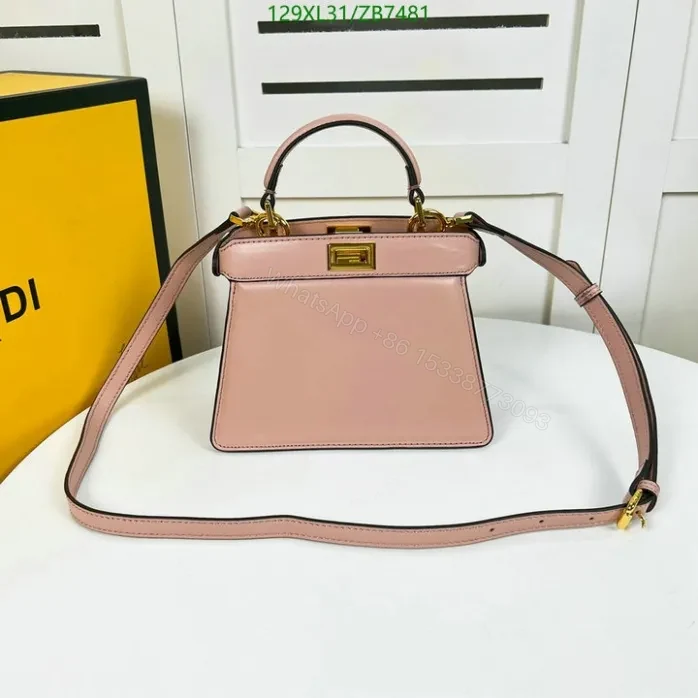 View 24 of Fendi Beige Peekaboo ISeeU Small Bag ZB7481