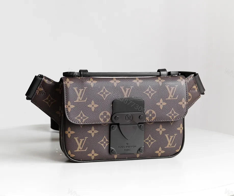 Black Monogram Canvas Crossbody: Sleek, Secure Hands-Free Bag — view 1