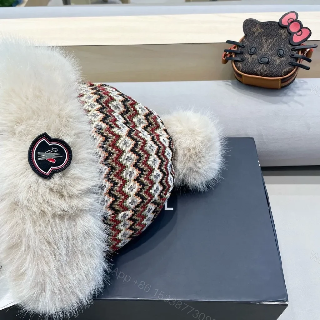 View 6 of Cozy Knit with Faux Fur Trim Winter Hat: Luxe Warmth