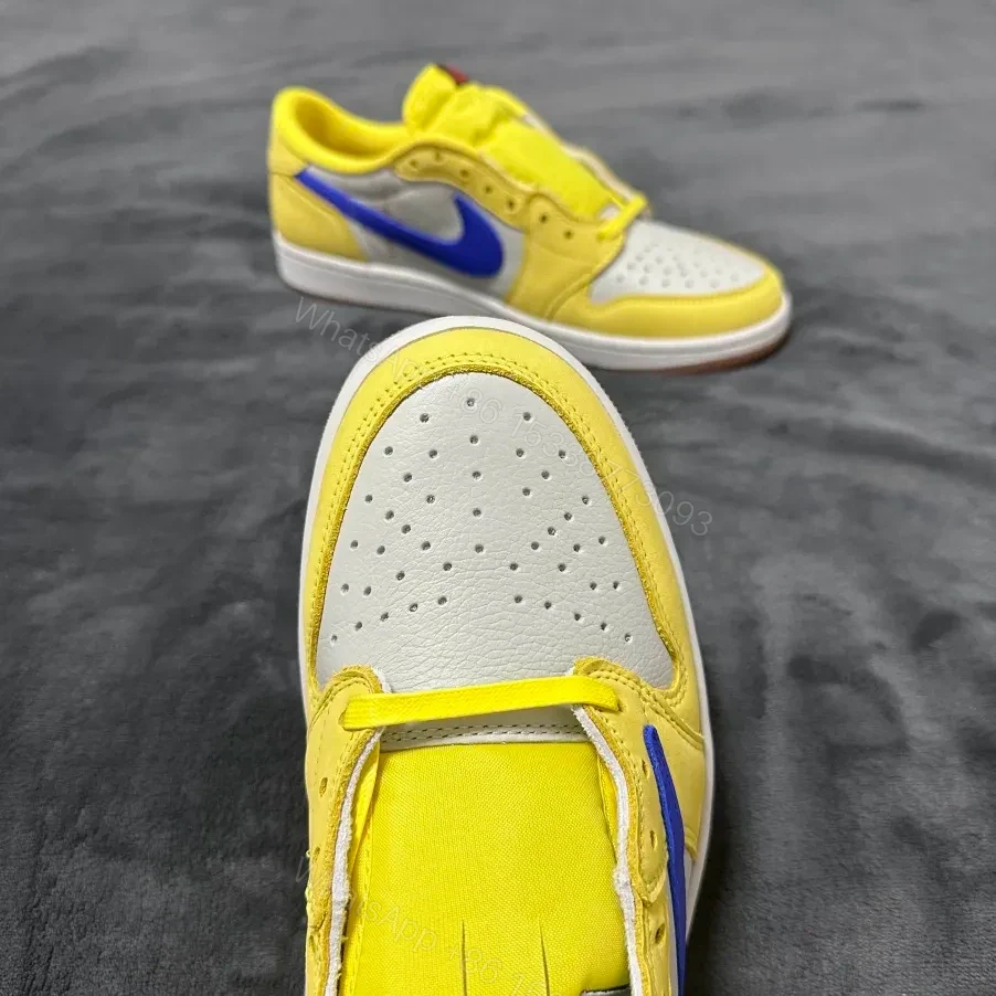 View 8 of Jordan 1 Retro Low OG SP Travis Scott Canary (Women's)