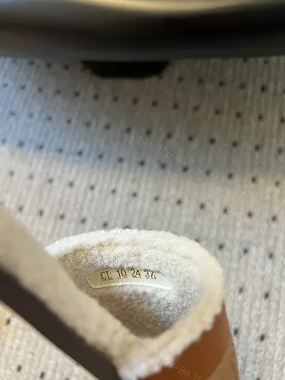 View 2 of Cozy Couture Plush Sliders with Leather Straps - Luxury House Sandals