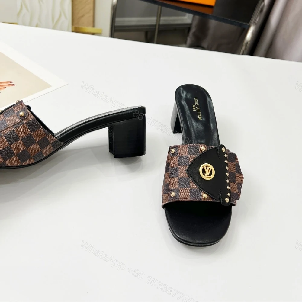View 5 of LOUIS VUITTON LV FRAME MULES CACAO BROWN 1AHMGI