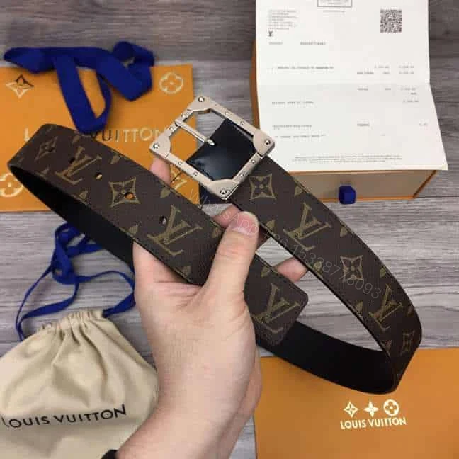View 5 of LOUIS VUITTON PYRAMIDE FRAME 40MM REVERSIBLE BELT – B165