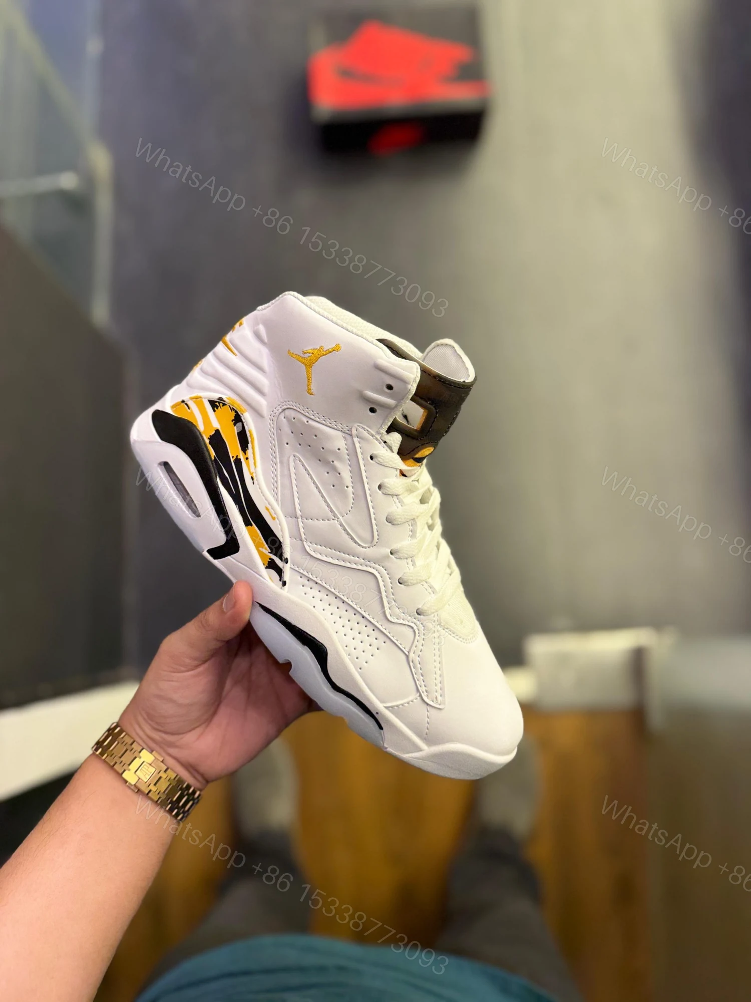 View 4 of First Copy Air Jordans Jumpman MVP White Yellow