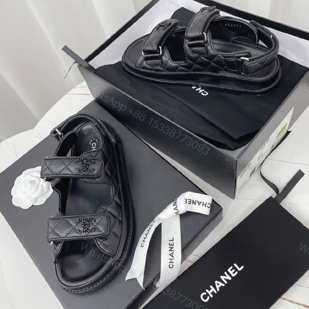 View 2 of Quilted Leather Slides + Signature Hardware + Everyday Luxe + Comfort