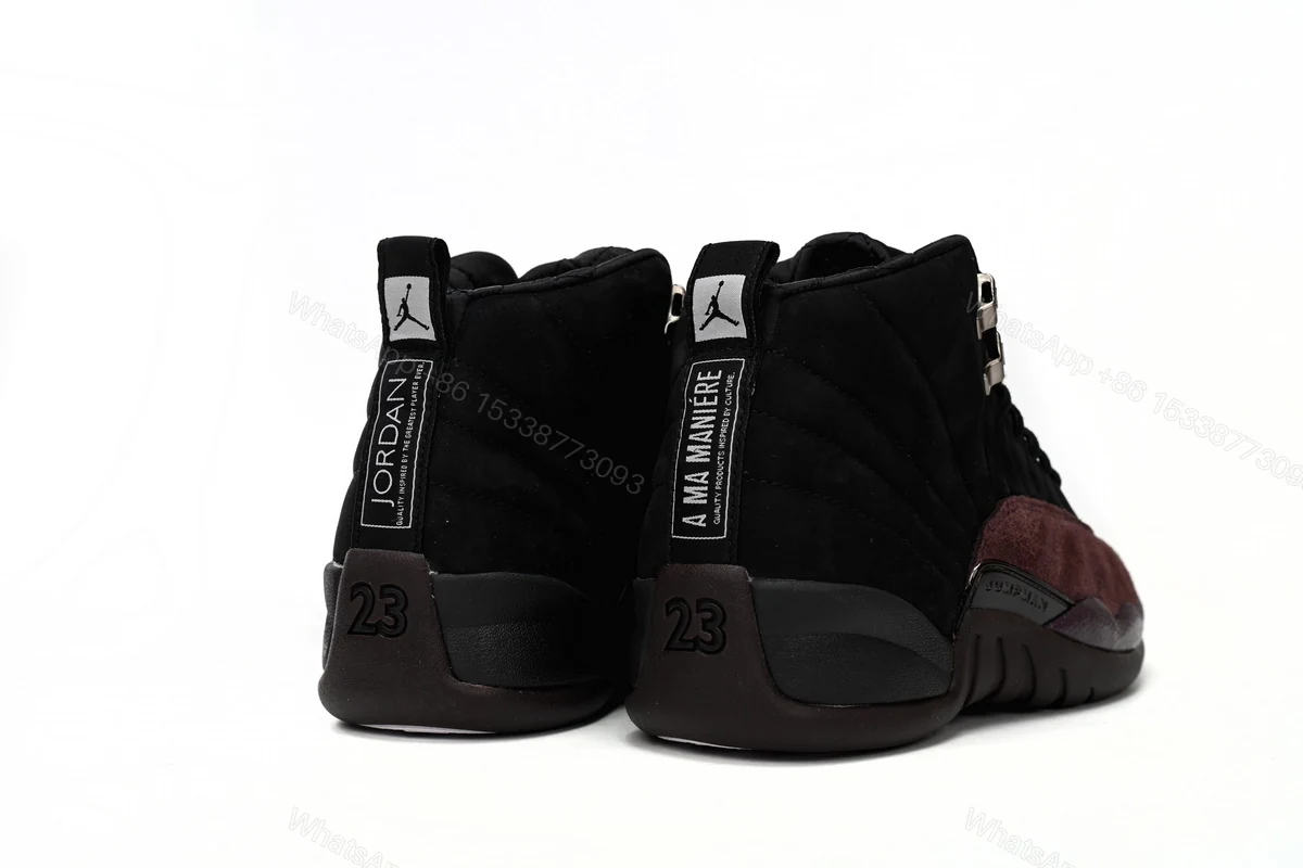 View 2 of A Ma Maniére x Air Jordan 12 Black Wine Red DV6989-001