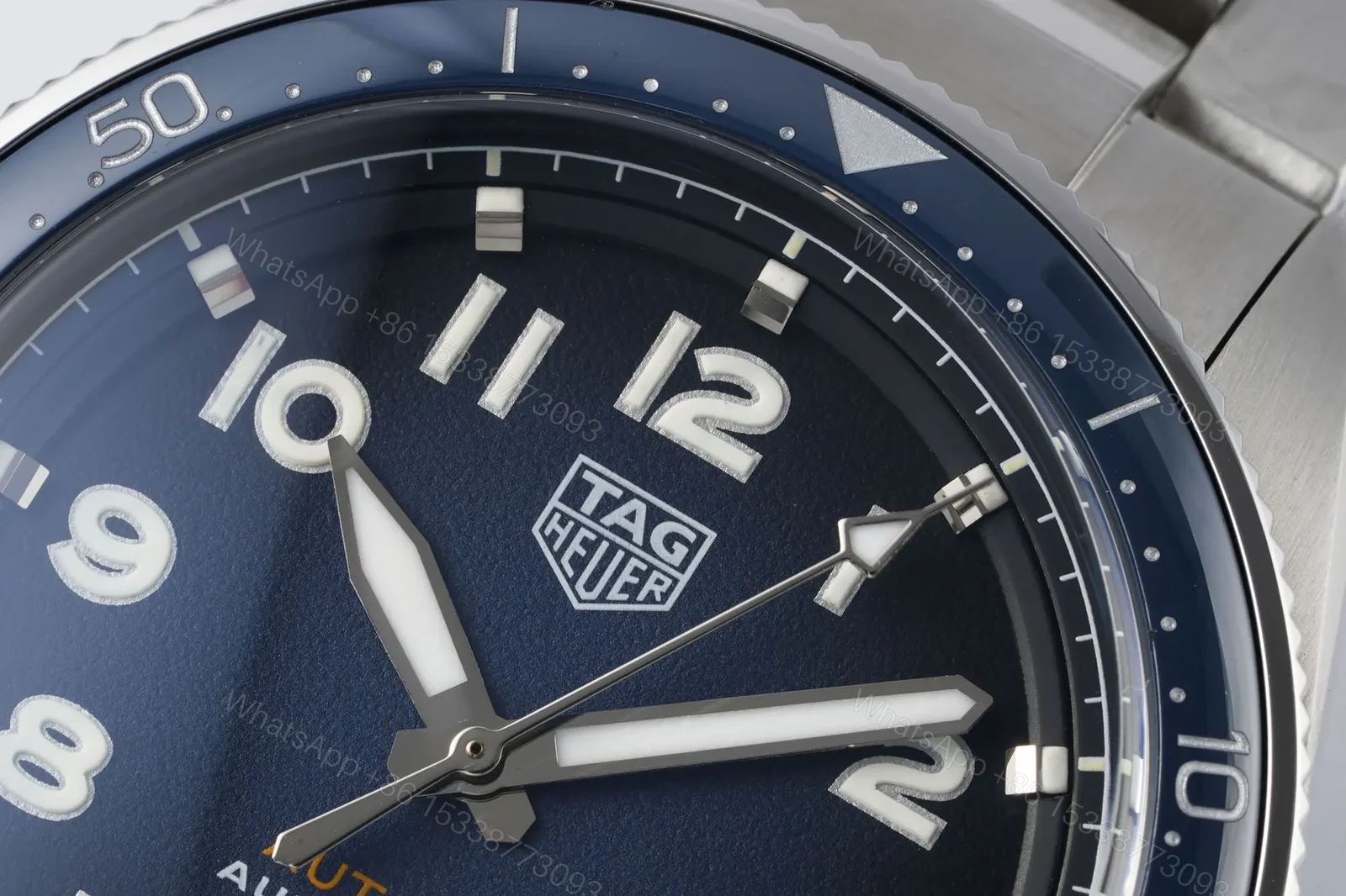 View 7 of XF Factory Tag Heuer Aquaracer Professional 300 Blue Dial Stainless Steel Automatic Watch
