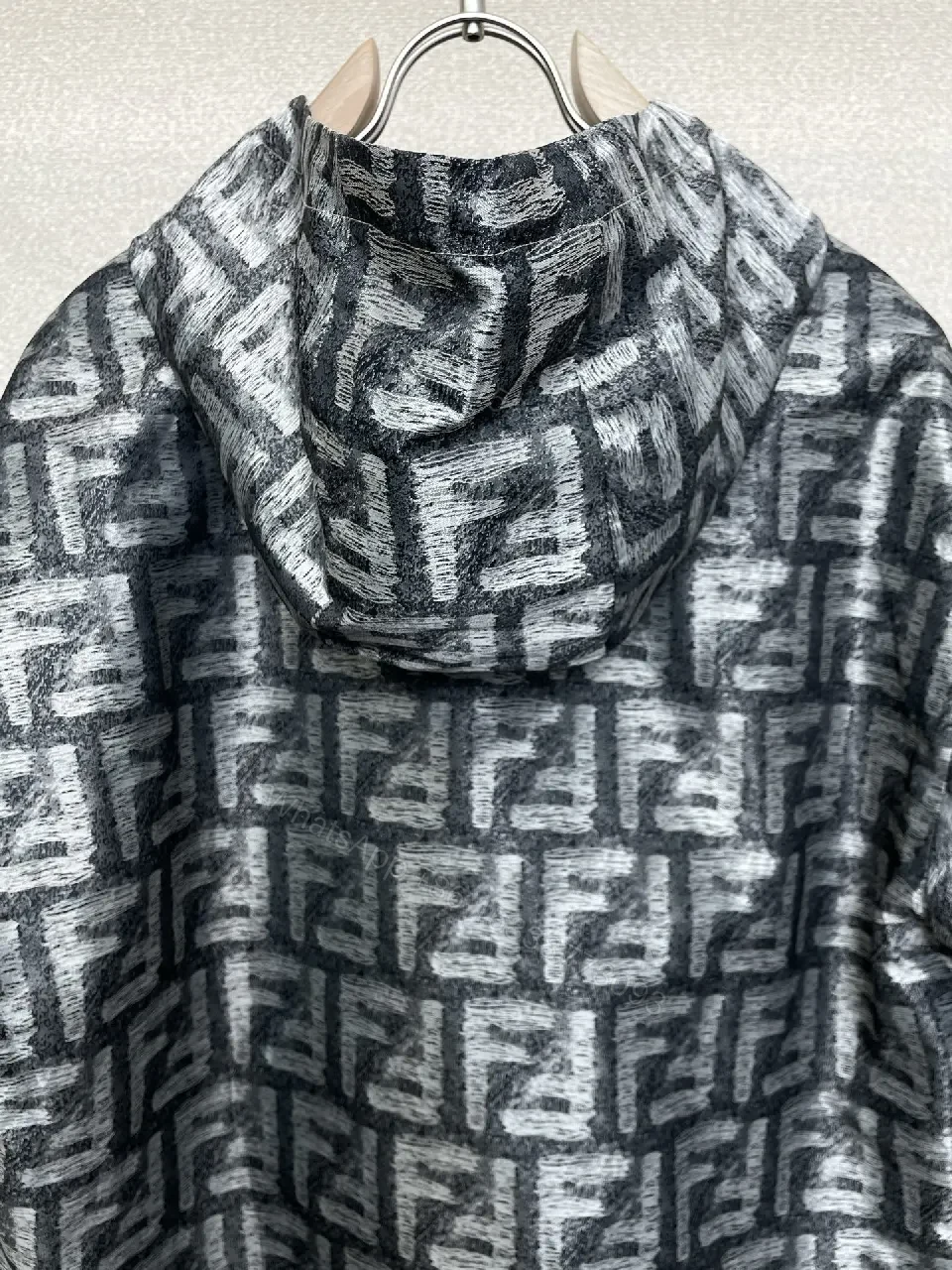 View 7 of Hooded Zip Jacket — Signature Pattern, All-Season Comfort