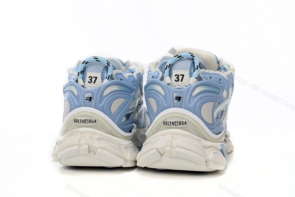 View 9 of Balenciaga Runner White Light Blue 677402 W3RB2 9744